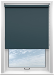 Trinity (Blackout), Teal - Motorised Roller Blind